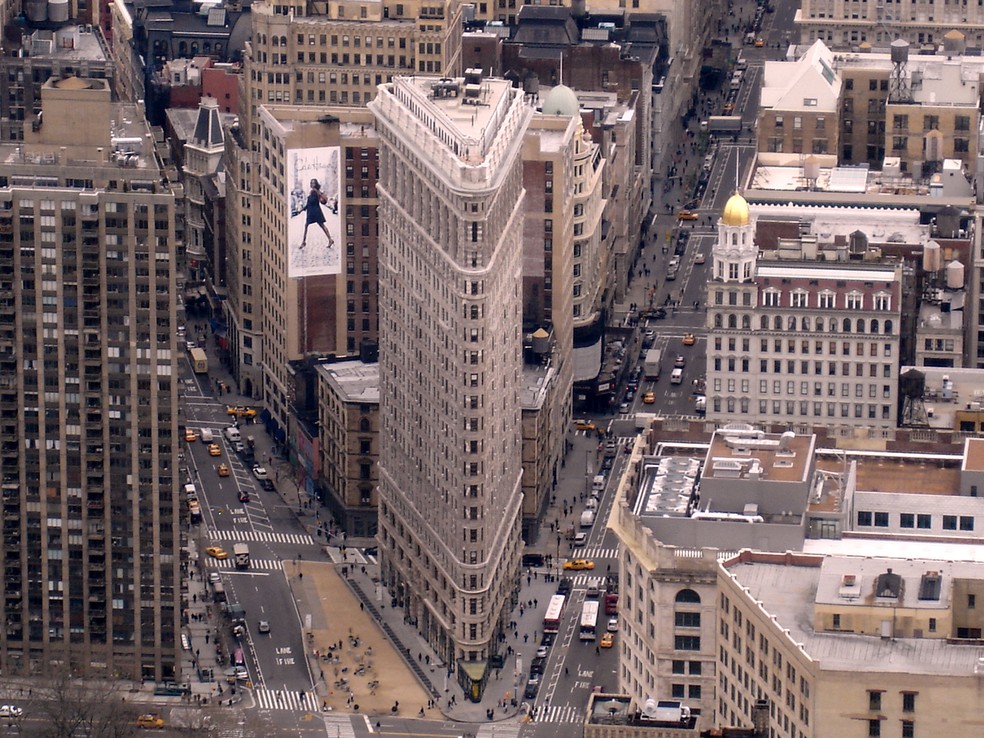Flatiron Building visto do Empire State Building — Foto: PortableNYCTours / Wikimedia Commons / Creative Commons