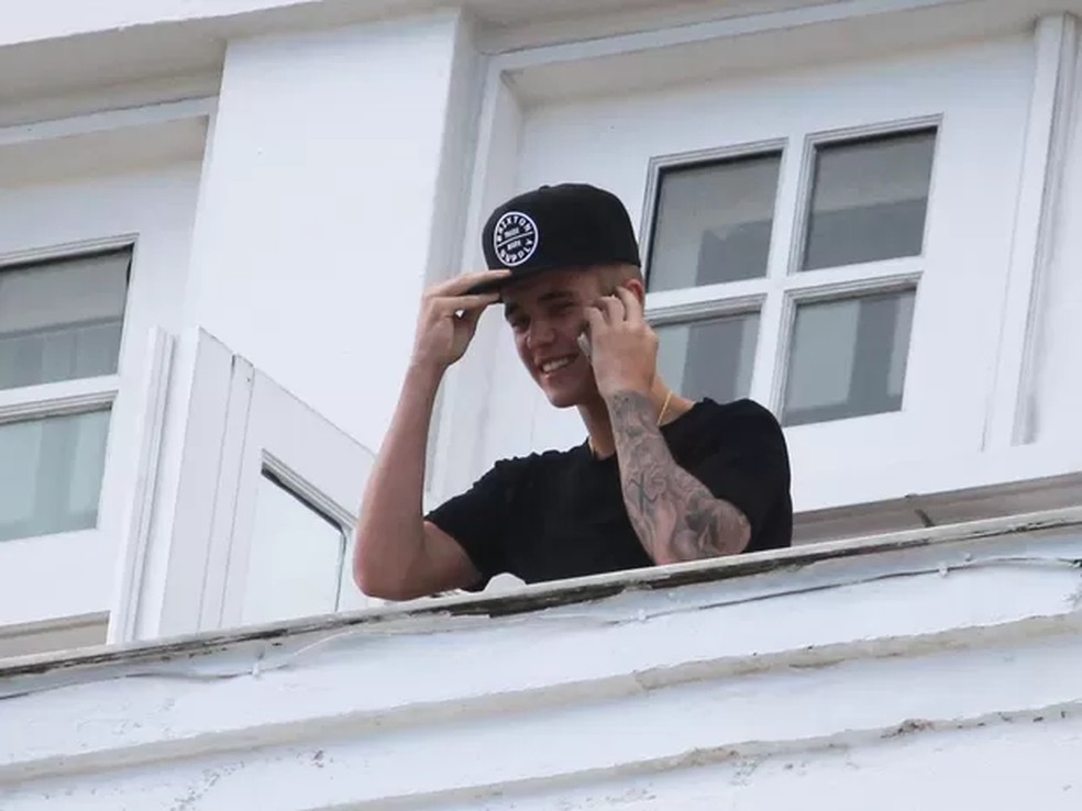 Justin Bieber no Copacabana Palace em 2013 — Foto: Fabio Moreno / Honopix / Estadão Conteúdo / Reprodução
