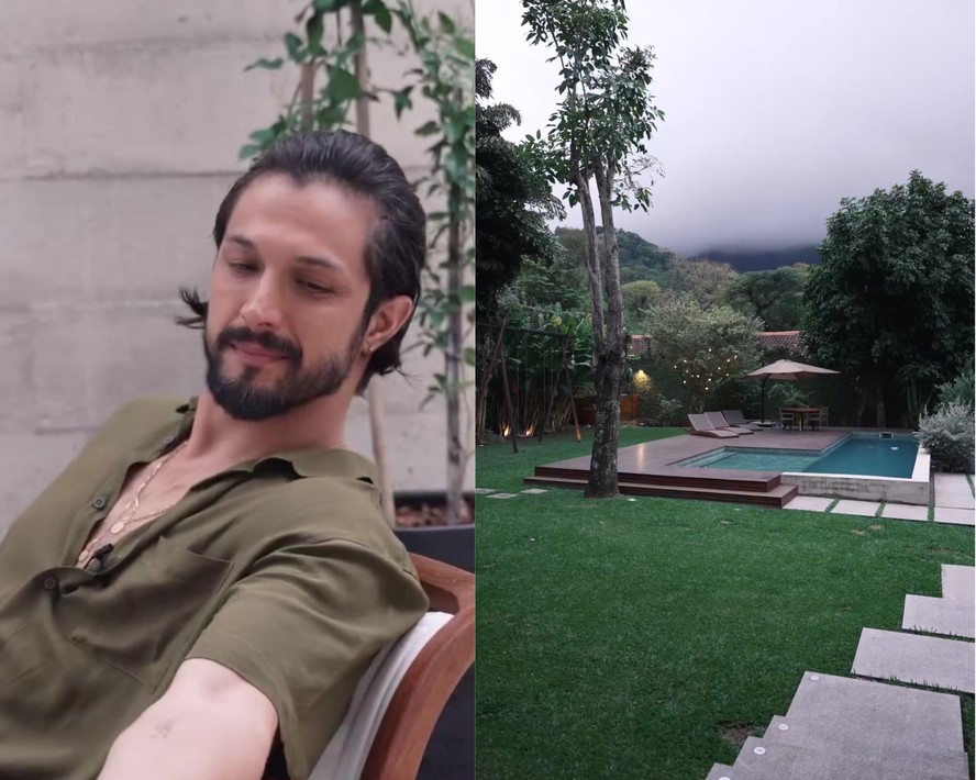 Romulo Estrela e Nilma Quariguasi mostram detalhes da área externa de