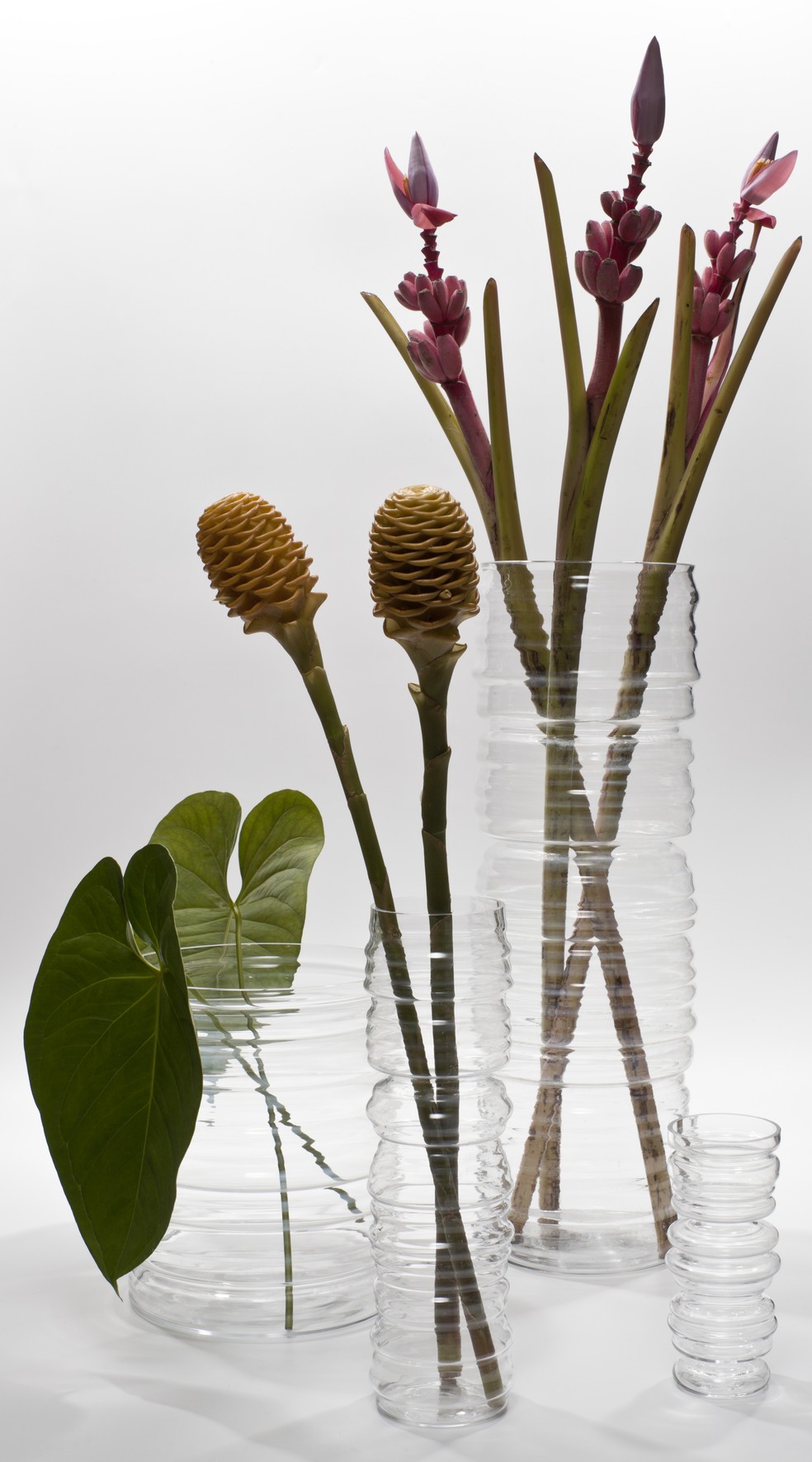 A coleção de vasos "Era Uma Vez" é formada por quatro peças de tamanhos diferentes — Foto: Marcos Cimard / Divulgação