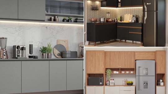 10 modelos de armários de cozinha além do tradicional branco