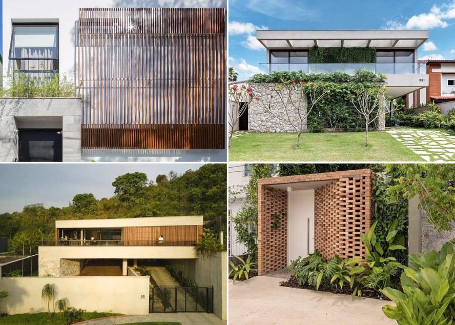 12 fachadas de casas modernas para se inspirar