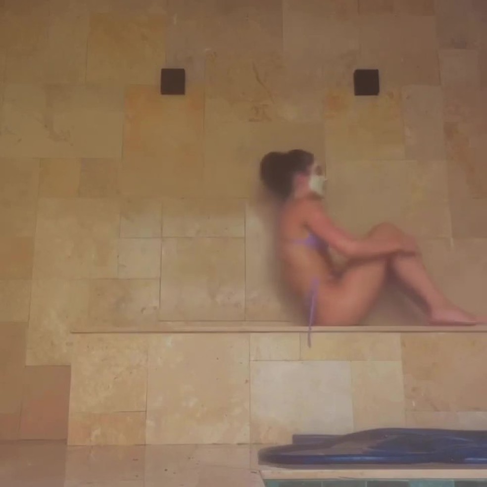 Jade Picon mostra treino na sauna da sua mansão — Foto: Instagram / Reprodução