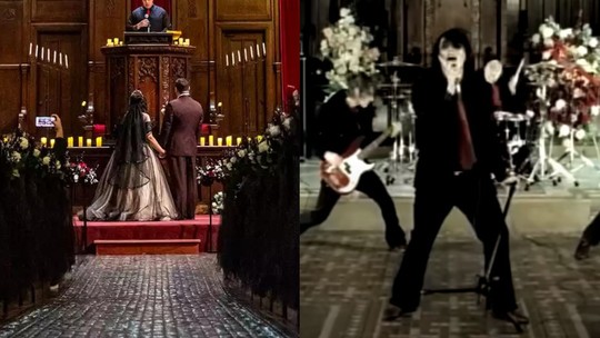 Jovens fãs da banda My Chemical Romance se casam na Igreja do clipe de "Helena"