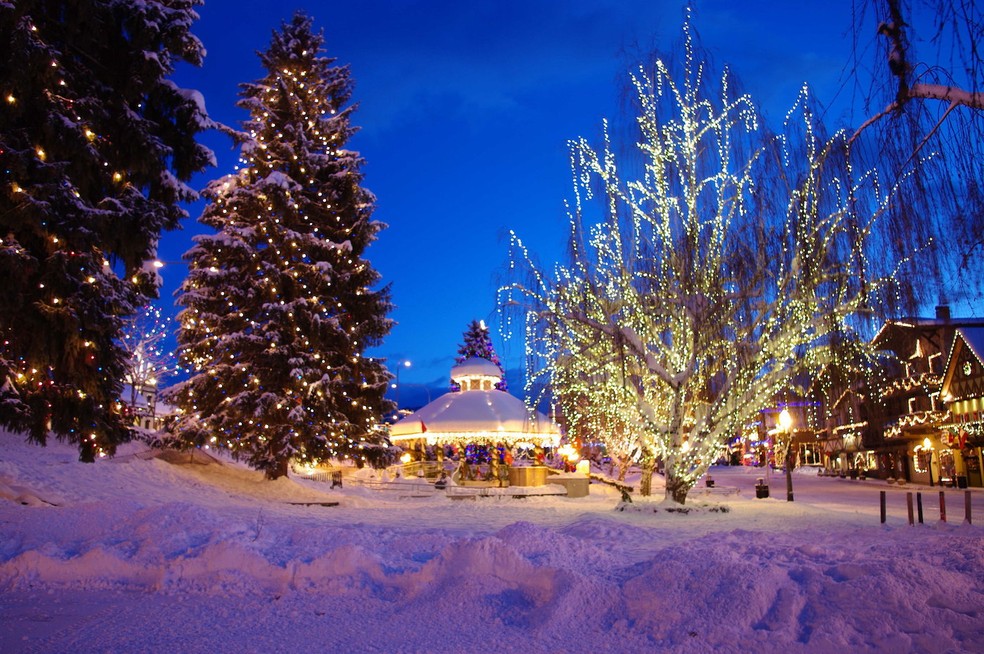 A pequena cidade de Leavenworth tem um dos Natais mais mágicos dos EUA — Foto: Flickr / Peachland Joe / Creative Commons