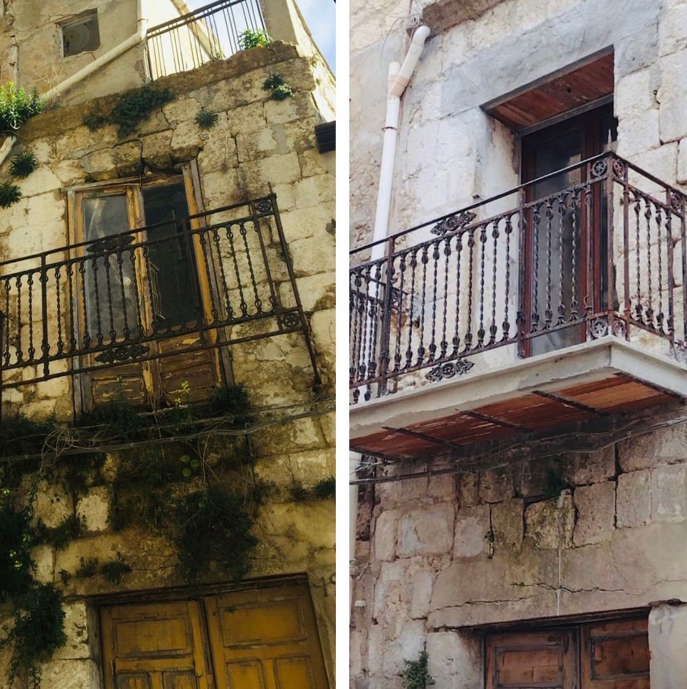 As fachadas das casas de 1 euro devem ser renovadas em até três anos após a compra — Foto: Rubia Daniels / Arquivo Pessoal